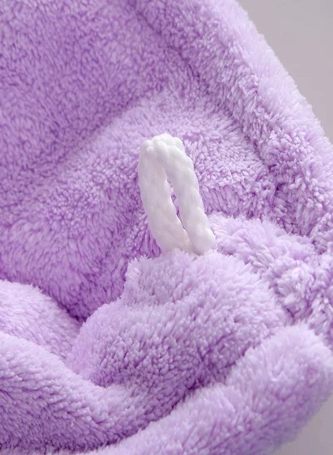 Nightstar Hair Towel Wraps Absorbent Soft Turban Quick Hair Drying Bathrobe Cap Magic Salon Head Towel Makeup Cosmetics Cap for Women (1 Pc) (Purple) - Image 5