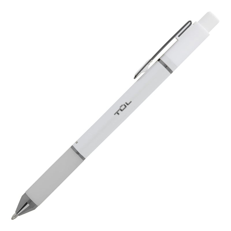TUL® GL Series Retractable Gel Pens, Medium Point, 0.7 mm, Pearl White Barrel, Black Ink, Pack Of 12 Pens - Image 5