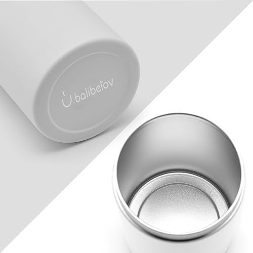 BALIBETOV Yerbero Yerba Container with Spout - Stainless Steel Container Pouring Lid Easy Filling Mate Cup - Works for Sugar Dispenser sugar container and Coffee Container For Ground Coffee (White) - Image 3