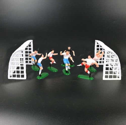 Qoadwem Soccer Cake Toppers Soccer Players Toys Football Soccer Theme Party Cake Decorations Happy Birthday Personalized Graduation Cake Topper Decoration for Boy Girl birthday Cake Ball Party Decorations - Image 1