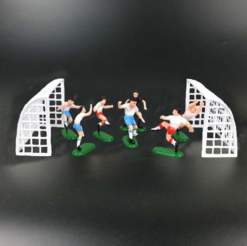 Qoadwem Soccer Cake Toppers Soccer Players Toys Football Soccer Theme Party Cake Decorations Happy Birthday Personalized Graduation Cake Topper Decoration for Boy Girl birthday Cake Ball Party Decorations - Image 2