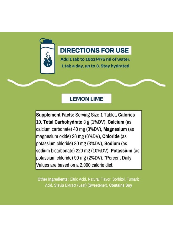 Health & Household - Drinklits Lemon Lime Electrolyte Tablets For Hydration | Great Taste - Natural Flavor - 0G Sugar | Single Tube (10 Tablets/Servings) - Image 1