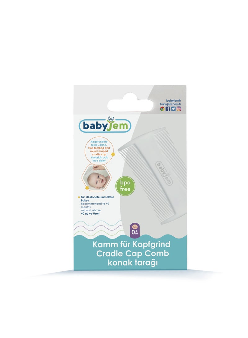 Babyjem Host Comb for Newborn, Infant, Toddler | Rounded Tips, Fine Teeth | Sterilizable with Hot Water | Ideal for Gentle Cleaning of Cradle Cap and Baby's Head Skin - Image 3