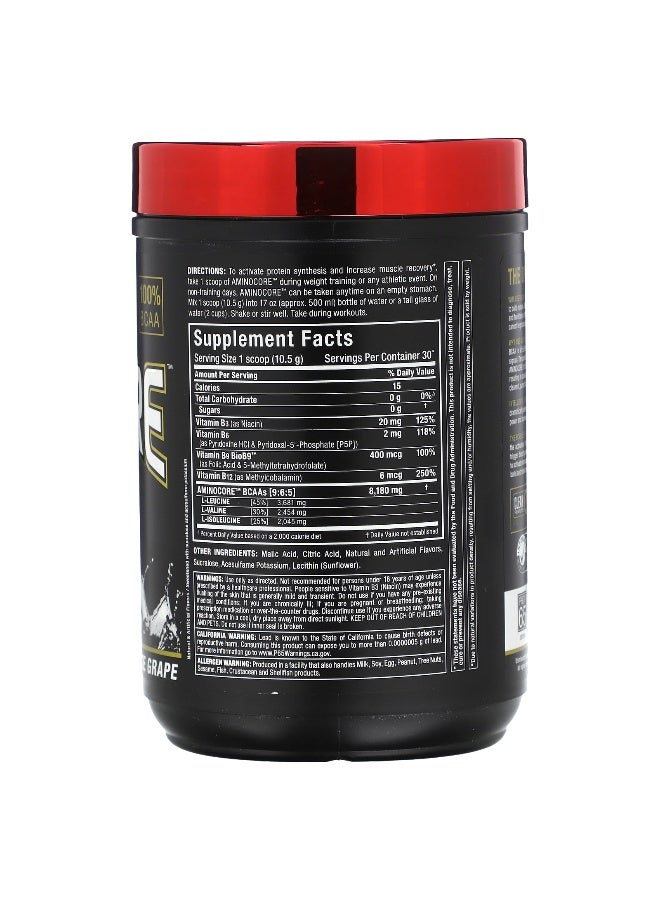 Allmax ALLMAX, AMINOCORE™ BCAA, White Grape, 0.69 lbs (315 g) - Image 2