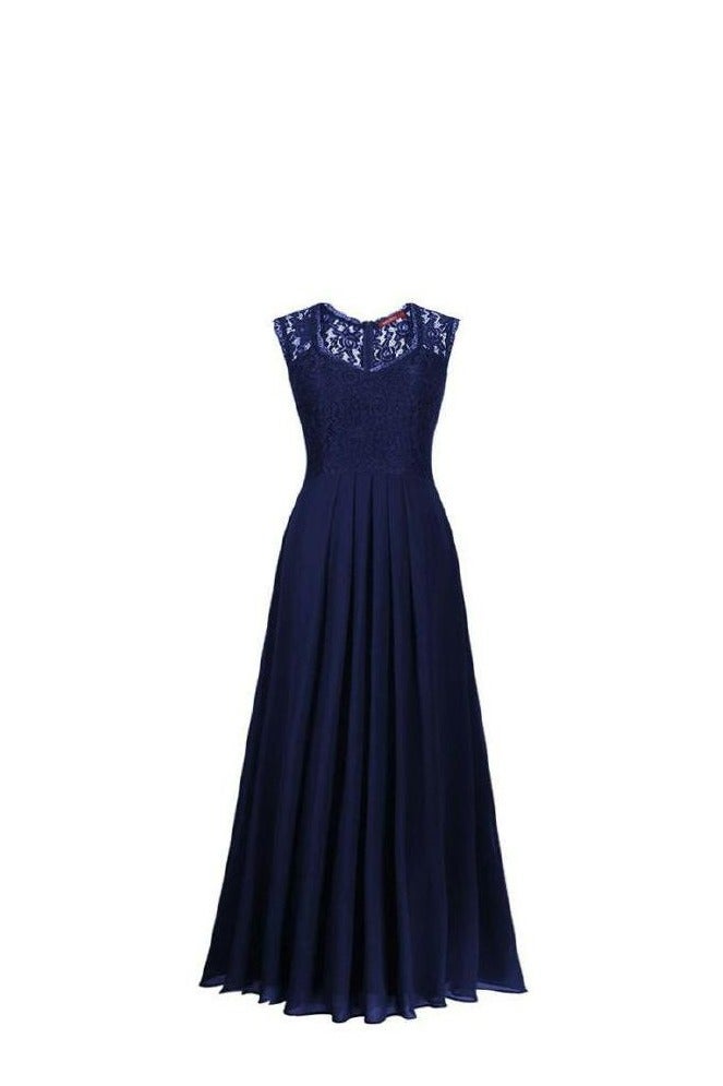 Women's lace and chiffon dress - Image 1
