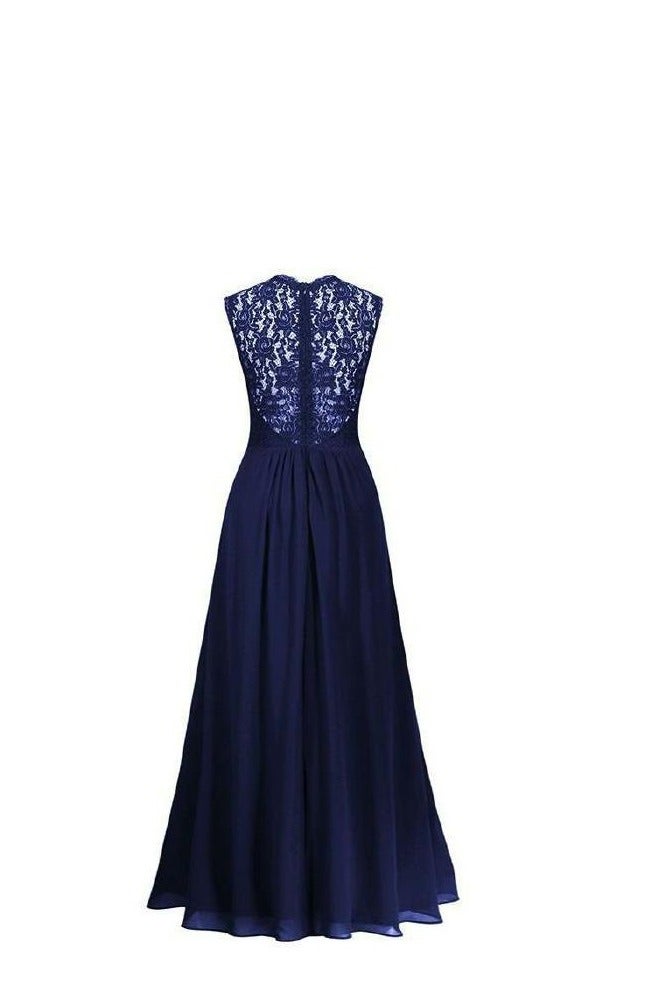 Women's lace and chiffon dress - Image 2