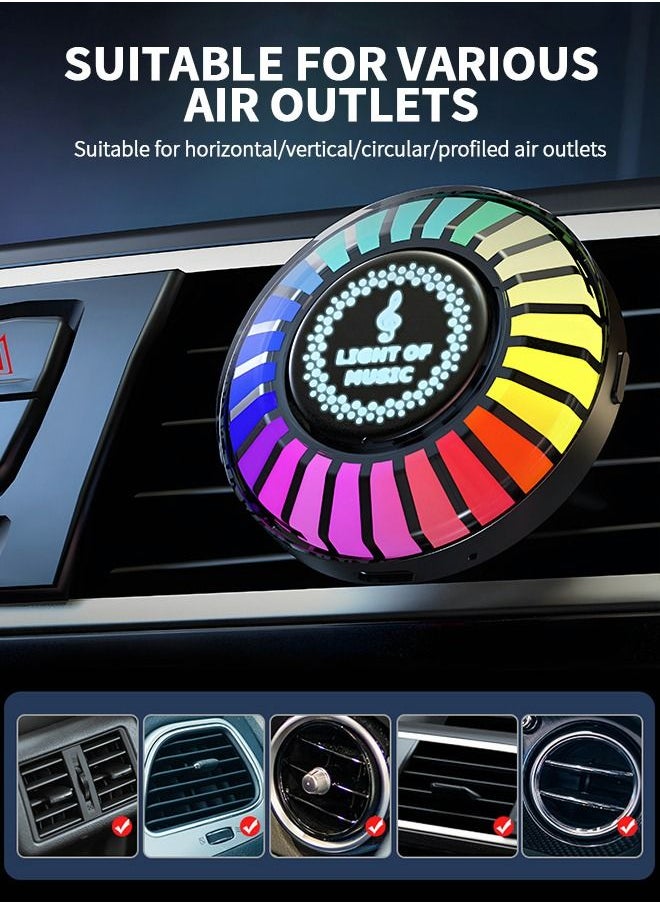 GROIC - Smart RGB Light,Voice Activated Led Light,RGB Music Sync Light,Colorful Sound Pickup Ambient Lights with App Control for Car,Car Fragrance,Car Interior,Automobile Atmosphere Lamp - Image 1