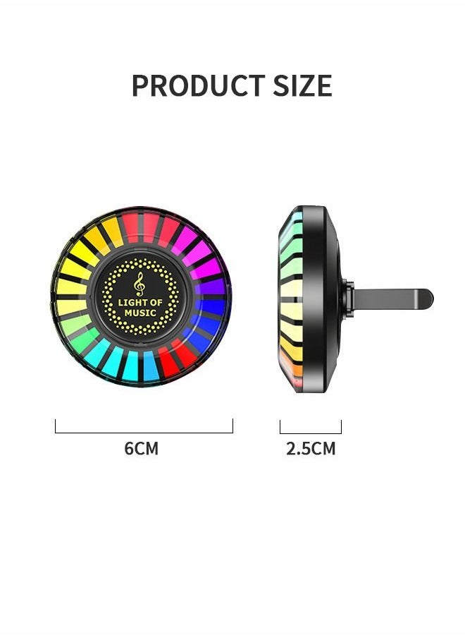 GROIC - Smart RGB Light,Voice Activated Led Light,RGB Music Sync Light,Colorful Sound Pickup Ambient Lights with App Control for Car,Car Fragrance,Car Interior,Automobile Atmosphere Lamp - Image 1
