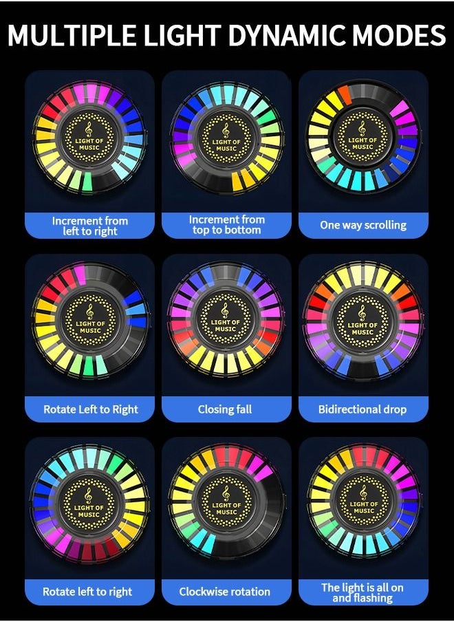 GROIC - Smart RGB Light,Voice Activated Led Light,RGB Music Sync Light,Colorful Sound Pickup Ambient Lights with App Control for Car,Car Fragrance,Car Interior,Automobile Atmosphere Lamp - Image 1