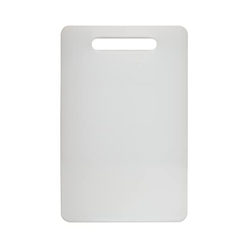 Fotouzy Plastic Utility Cutting Board with Handles Food Safe PP Material Dishwasher Safe Thick Chopping Board Large Size Easy Grip Handle for Kitchen White - Image 1