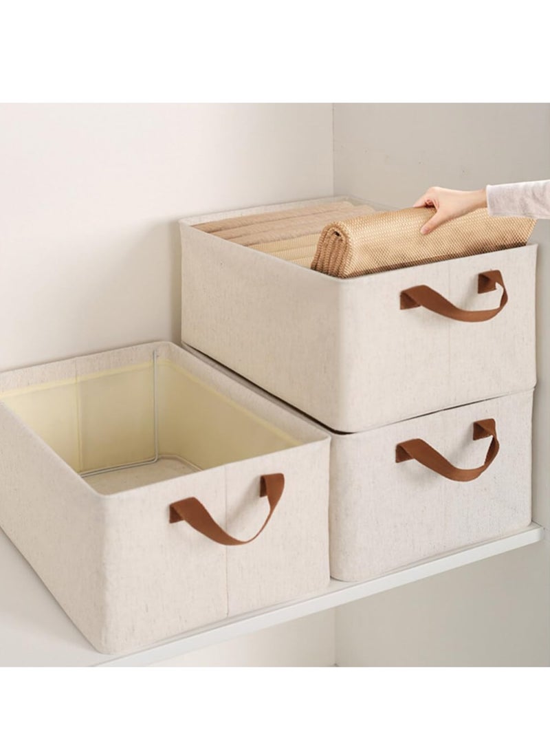 Gaayou 4 Pcs Storage Box Clothes Organisers,Foldable Storage Box with Handle for Organizing Toys, Clothes, Office, 47x28x20cm  - Image 4