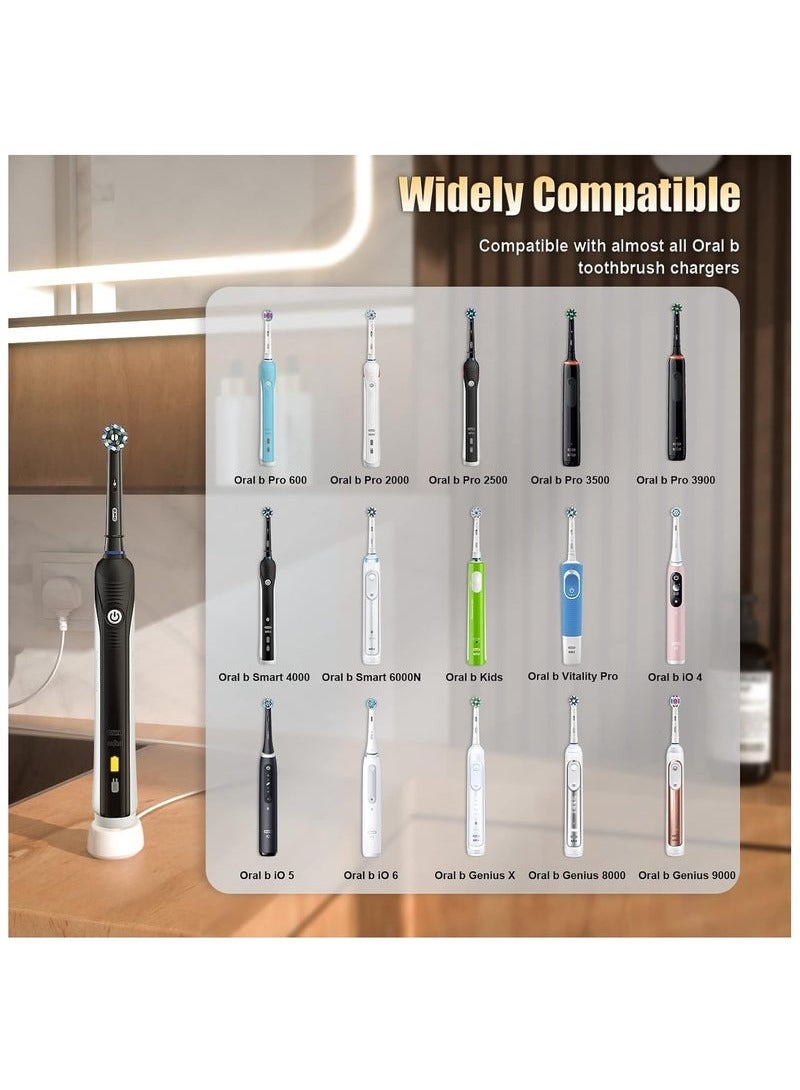 Oral For Oral B Electric Toothbrush Charger Type 3757 Chargers for Oral B Pro 1 650 Pro 2 2500 Pro 3 3500 Smart 4 6 iO 4 5 6 Kids Vitality Genius X 8000 Toothbrushes Charging Adapter UK Plug - Image 2