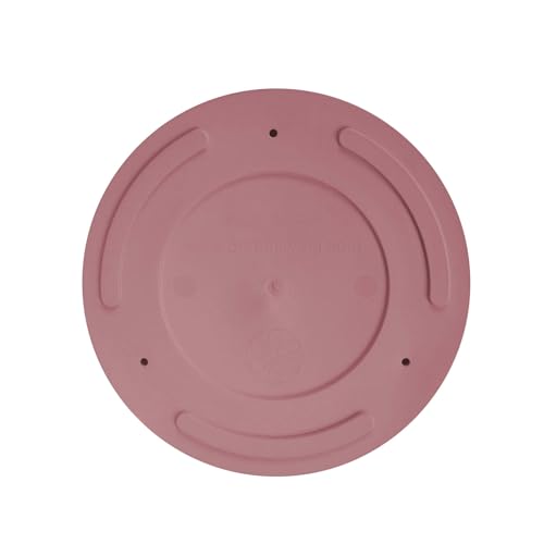 Bloem Mathers 8" Dusty Rose Round Modern Resin Garden Planter Pot with Drainage Holes and Removable Saucer Tray Included - Image 5