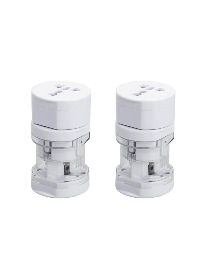Portible Portibal Universal Travel Adapter All in One Supports Over 150 Countries Including US AUS NZ Europe UK Multi ColorPack of 2  - Image 1