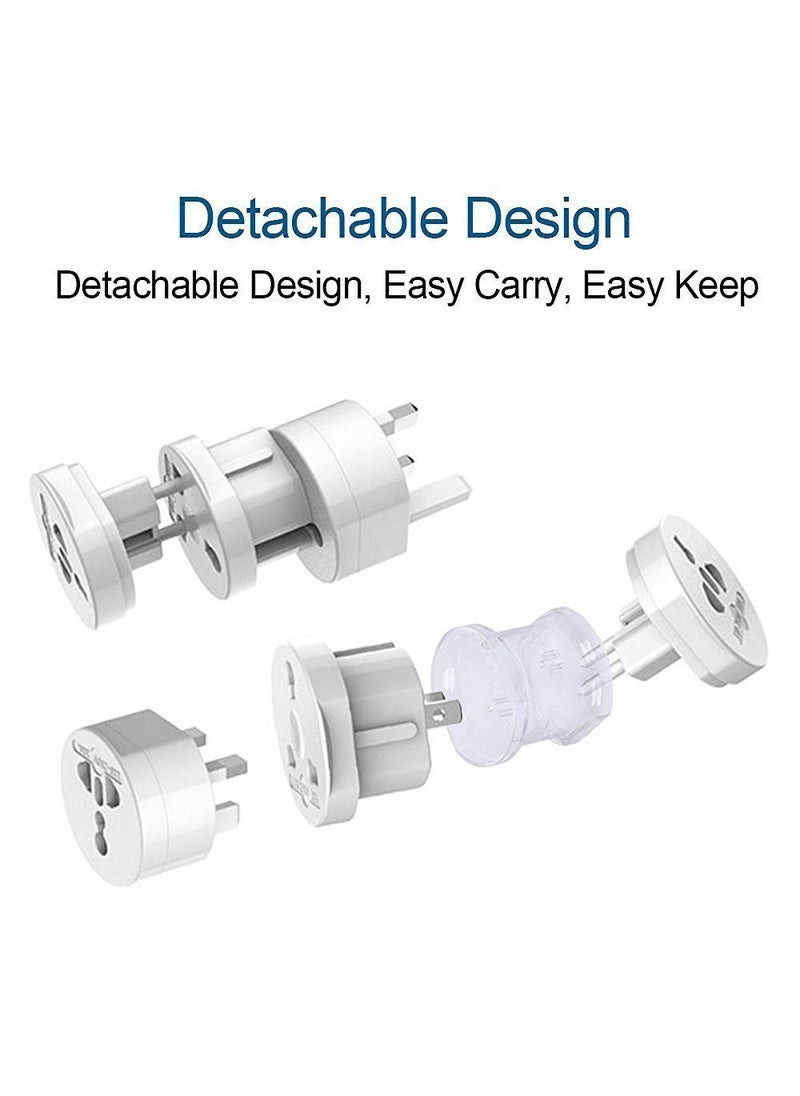 Portible Portibal Universal Travel Adapter All in One Supports Over 150 Countries Including US AUS NZ Europe UK Multi ColorPack of 2  - Image 5