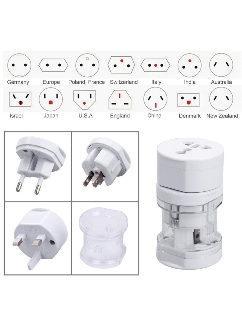 Portible Portibal Universal Travel Adapter All in One Supports Over 150 Countries Including US AUS NZ Europe UK Multi ColorPack of 2  - Image 3