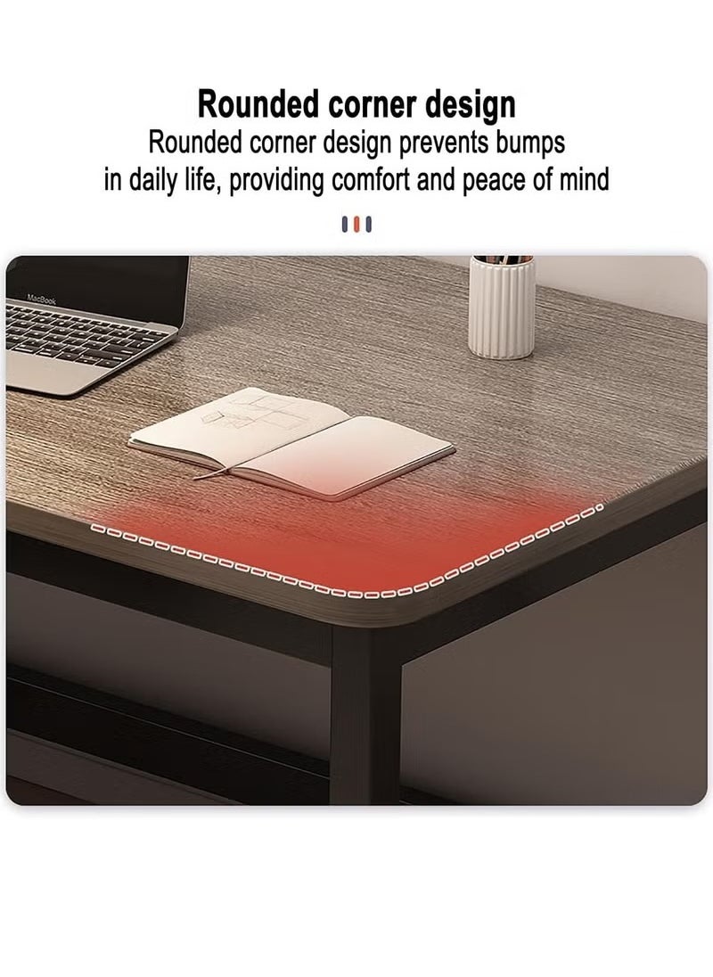 Generic - Gaming Table, Gaming Desk Large Computer Home Gaming Desk Home Office Desk, Table Desk, Office Writing Work Student Study Desk, PC Desk, Home Office Desk with Wooden Table Top, Home Office Desk, Wooden Table for Home Bedroom Office, Gaming Desk, 100x60x75cm - Image 1