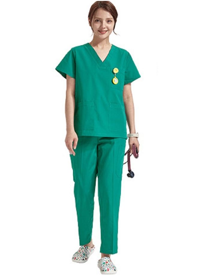 Gasin - Short Sleeve Lab Coat, Medical Uniform, Medical Female Scrub, Short Sleeve Medical Scrub - Image 1