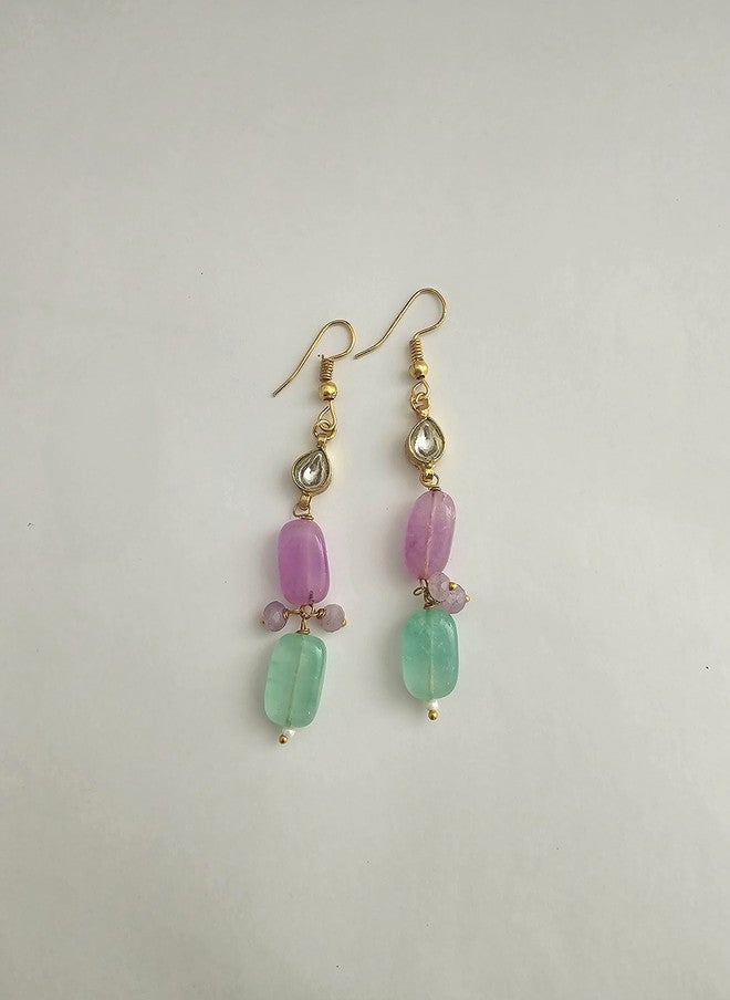 Binnis Wardrobe Precious Stone Studded Necklace & Earrings - Image 4