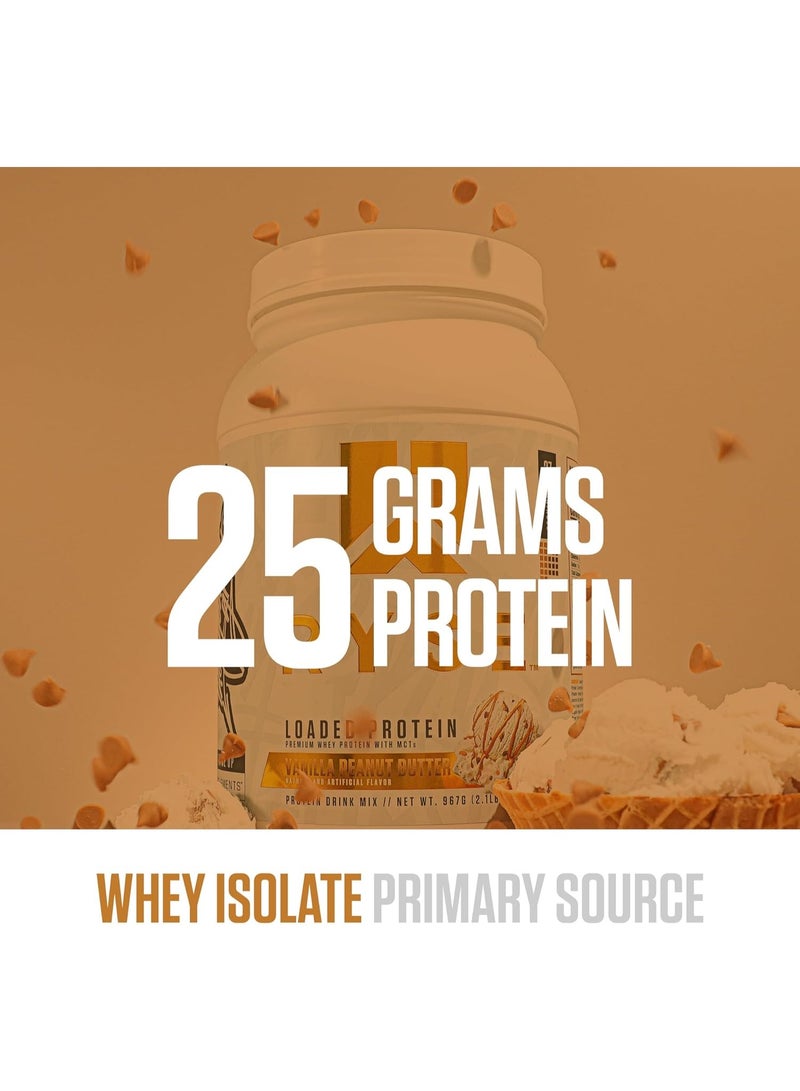 RYSE Loaded Protein Premium Whey Protein – Vanilla Peanut Butter Flavor, 2.1lbs, 27 Servings | High Protein Muscle Recovery Formula - Image 5