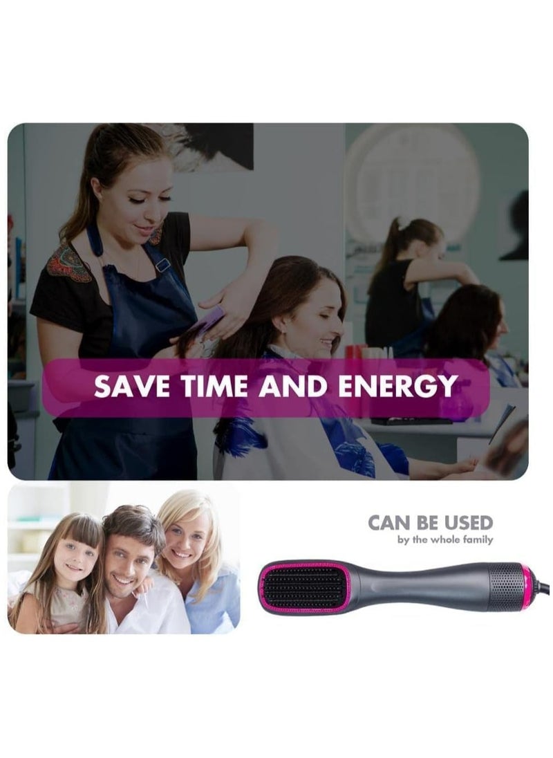 Generic - Joy Professional 2-in-1 Ionic Hair Dryer and Styling Brush with Multiple Heat Settings, Frizz Control, and Detangling Side Combs - Image 1