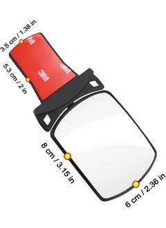 AUTOMAZE Automaze Acrylic Car Baby Rear View Auxiliary Wide-angle Curved Mirror Interior Blind Spot for Baby  - Image 3