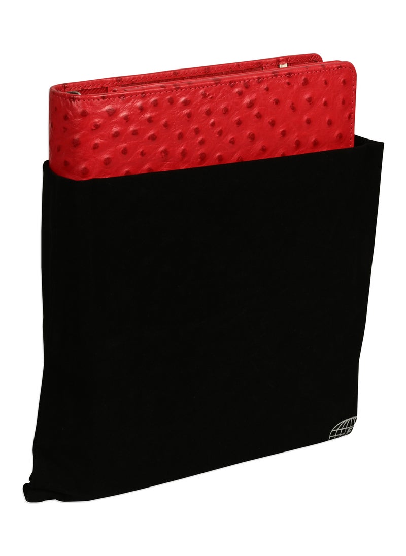 FIS FIS® Leather Organizer "STRUTHIO" and Activity Journal, Size : A5 (14.8 x 21cm), Color : Red_ FSORLO3RE  - Image 4