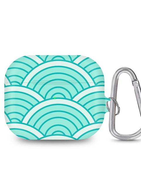 StylePods Case for Airpods 3rd Gen Case With Anti-Lost Keychain - Green Arch