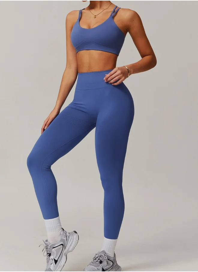 KAWN.YOGA Womens Striped Back Sports Bra