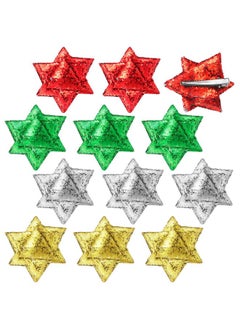 Hotop 12 Pcs Christmas Bow Hair Clips For Girls Glitter Christmas Bow Alligator Hair Clips Star Funny Hair Clips Festive Snowflake Hairpins Holiday Hair Accessory For Women Toddler Multicolored  - Image 1