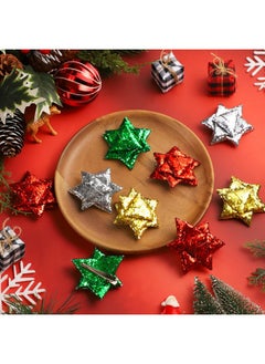 Hotop 12 Pcs Christmas Bow Hair Clips For Girls Glitter Christmas Bow Alligator Hair Clips Star Funny Hair Clips Festive Snowflake Hairpins Holiday Hair Accessory For Women Toddler Multicolored  - Image 3