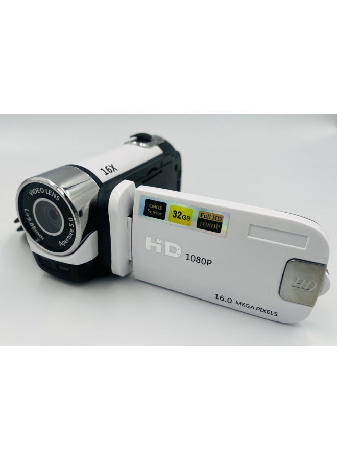 Generic 1600 Million Pixel Gift Hd Digital Camera Domestic Neutral D100 English High Definition Digital Camera-Body Color:White European Gauge  - Image 1