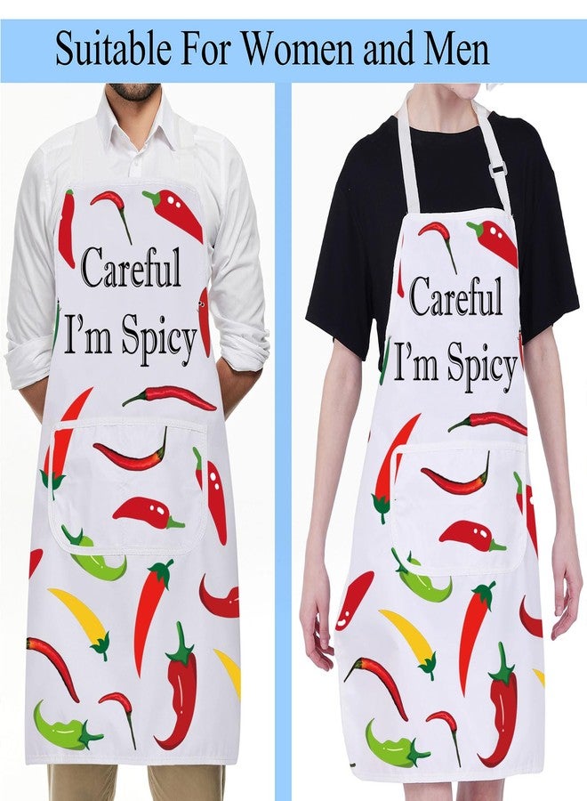 BNQL Chili Pepper Apron Hot Chilli Gifts Spicy Food Lover Gift Careful i'm Spicy Peppers Chilli Cooking Chef Apron - Image 5