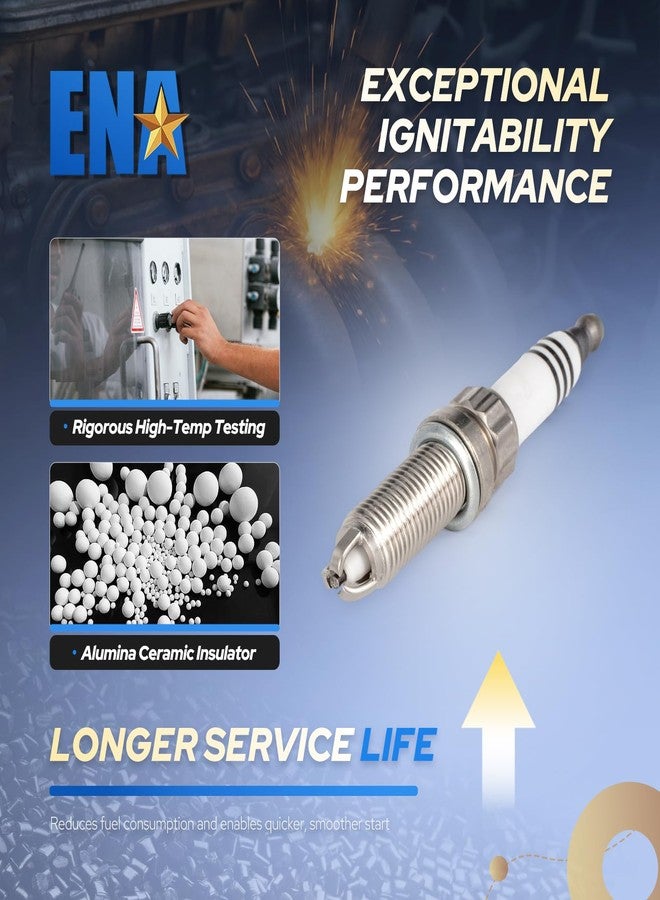 ENA Set of 6 Spark Plug Compatible with BMW 1 Series M 335is 335xi 535xi 740i 740Li X6 Z4 335i 535i xDrive 2007 2008 2009 2010 2011 2012 2013 2014 3.0L 4.4L 6.0L Replacement for ZGR6STE2 - Image 3