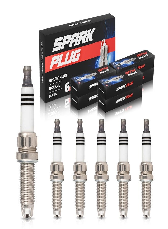 ENA Set of 6 Spark Plug Compatible with BMW 1 Series M 335is 335xi 535xi 740i 740Li X6 Z4 335i 535i xDrive 2007 2008 2009 2010 2011 2012 2013 2014 3.0L 4.4L 6.0L Replacement for ZGR6STE2 - Image 1