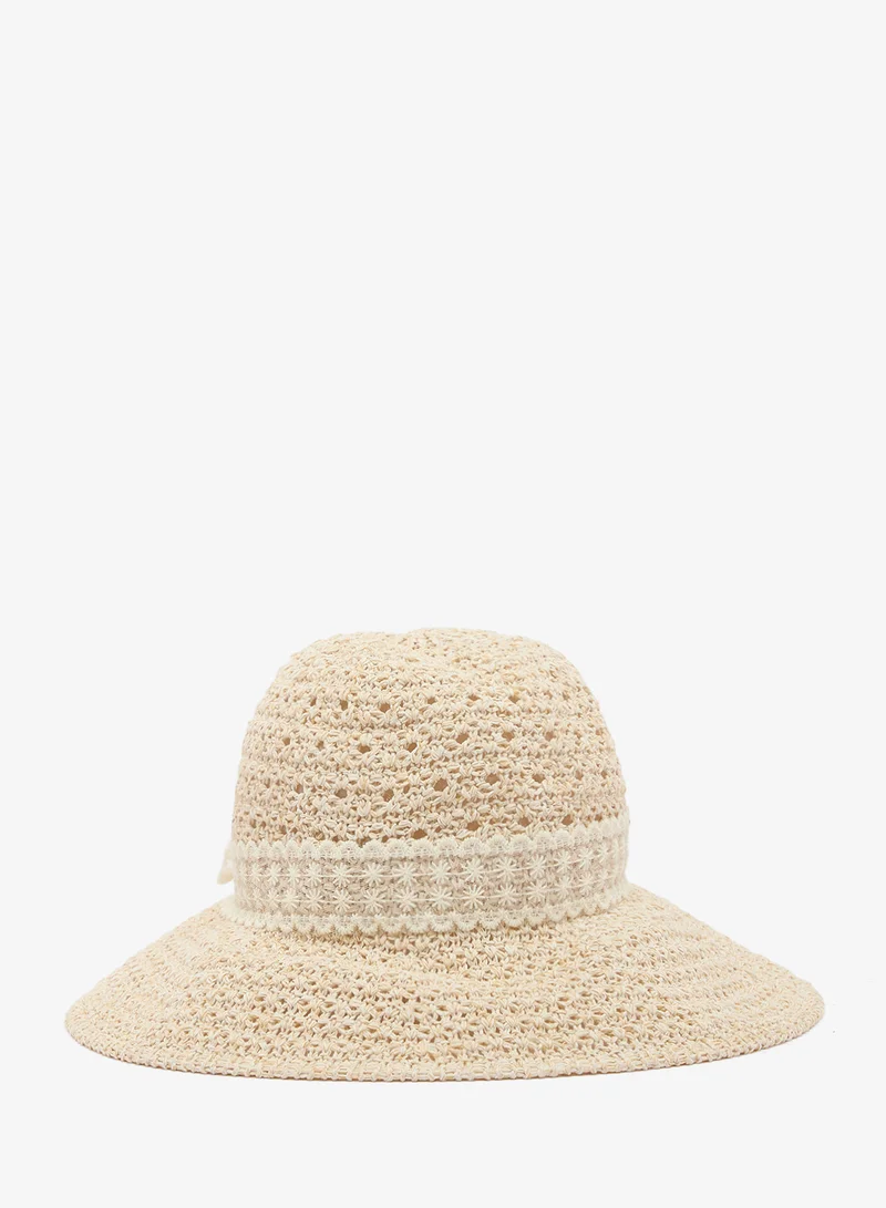 ELLA Rafia Bucket Straw Hat
