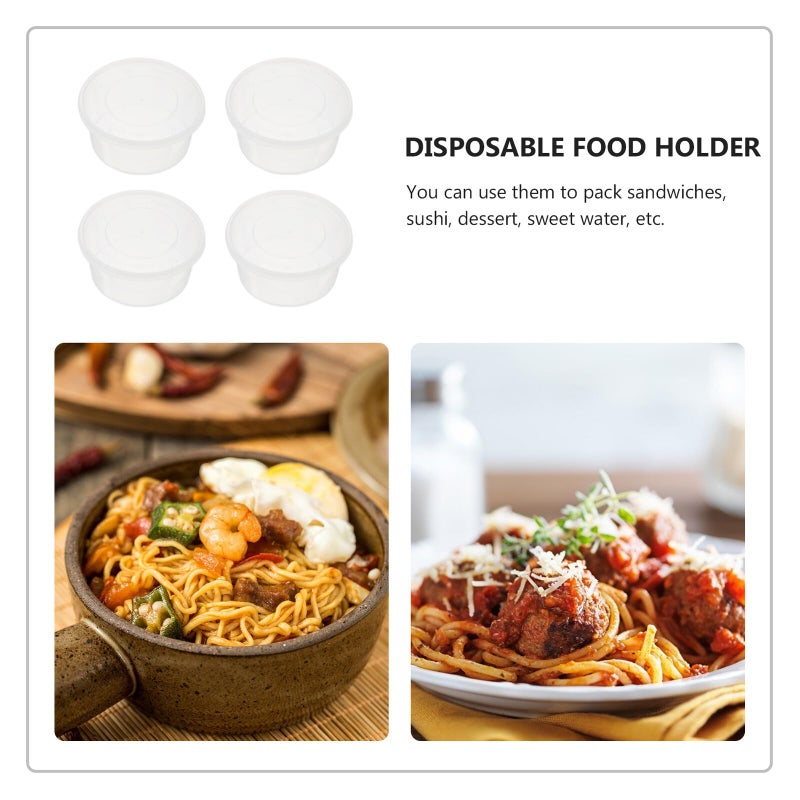 50 Pcs 380ml Leak Proof Disposable Food Containers For Cakes Soups Picnic Takeaway - Image 5
