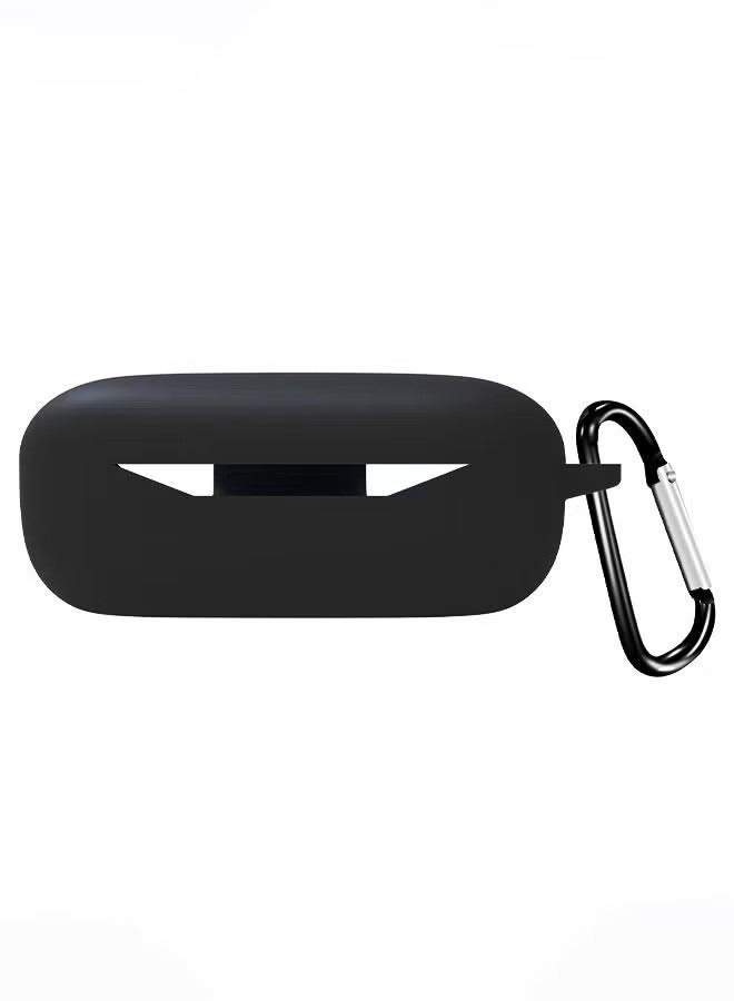 Protective Case Cover for Huawei Freebuds SE ,  Shock-Absorbing TPU Silicone Earphones Skin Cover,  Protective Case with Keychain Hook for Huawei Freebuds SE (Black)  - Image 2
