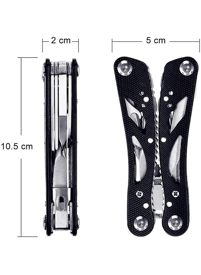 KASTWAVE Multi Tool Kit Plier Multitool Pliers Foldable Pliers Tool Stainless Steel Multi Purpose Outdoor Survival Kits With 11 Screwdriver Bits & Nylon Sheath Ideal Pocket Tool - Image 4