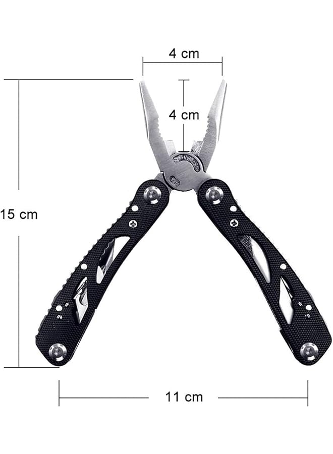 KASTWAVE Multi Tool Kit Plier Multitool Pliers Foldable Pliers Tool Stainless Steel Multi Purpose Outdoor Survival Kits With 11 Screwdriver Bits & Nylon Sheath Ideal Pocket Tool - Image 3