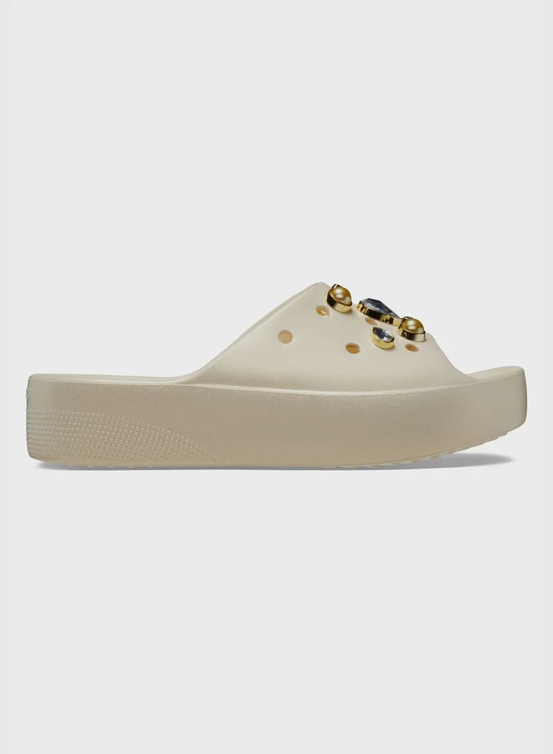 crocs Womens EVA Embellished Slides