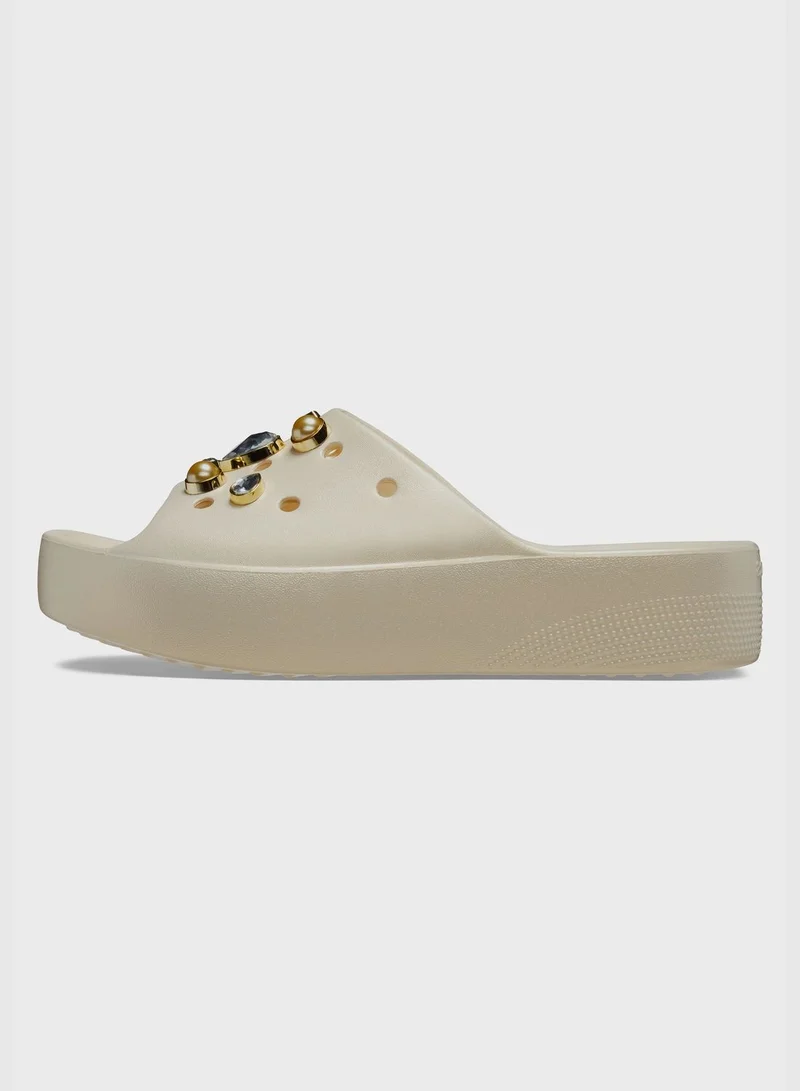 crocs Womens EVA Embellished Slides