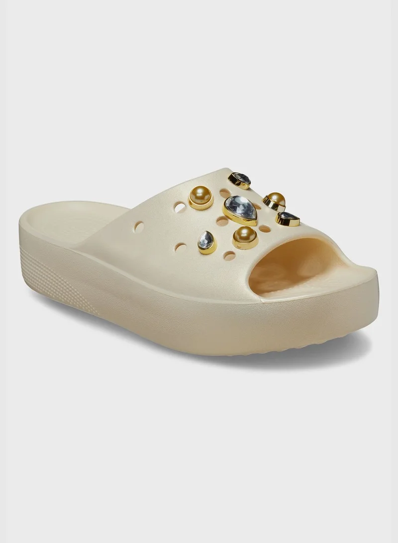 crocs Womens EVA Embellished Slides