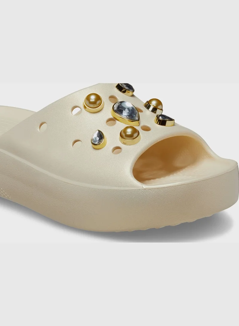 crocs Womens EVA Embellished Slides