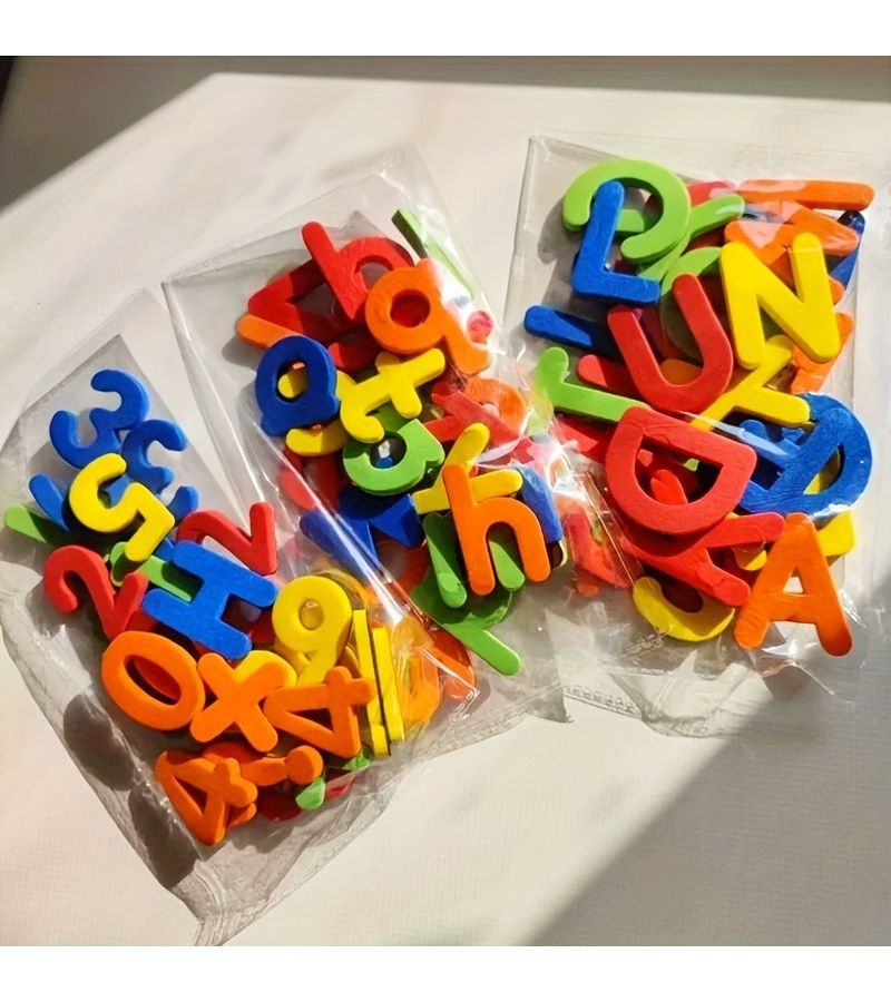 26pcs Uppercase Letter Set Mixed Colors Fridge Magnet Stickers Classroom Decoration Gifts - Image 2