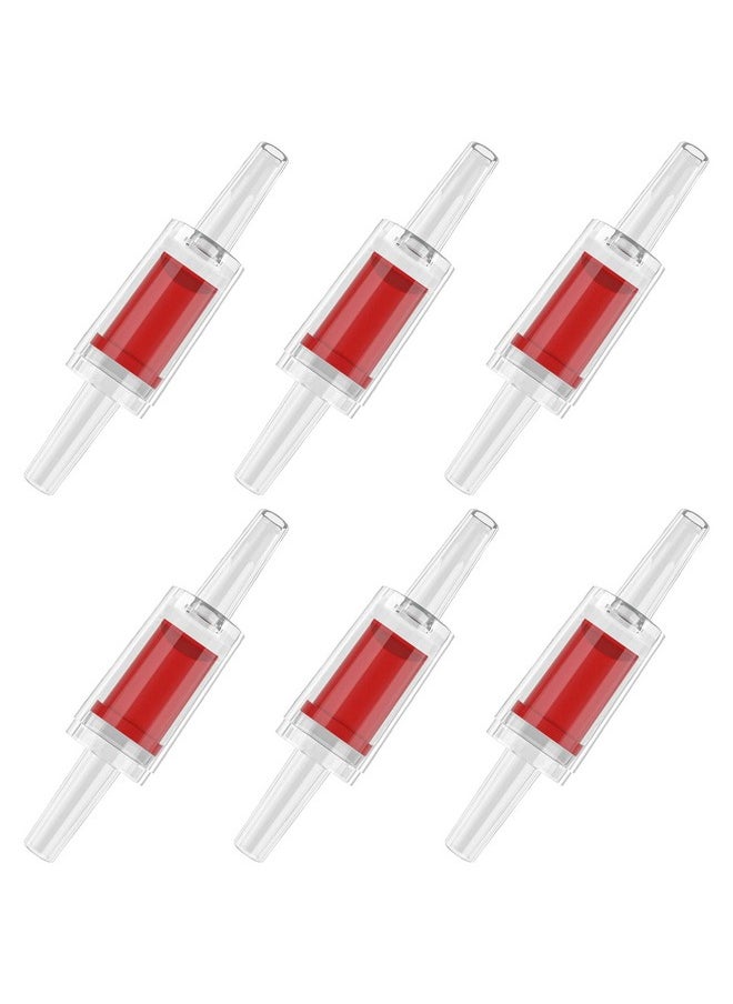 Pawfly Pawfly 6 PCS Aquarium Check Valves for Common Air Pumps Red Plastic 1-Way Non-Return Valves Pump Protectors for Standard 3/16 Inch Airline Tubing Fish Tank Accessories for Aeration Setup  - Image 1