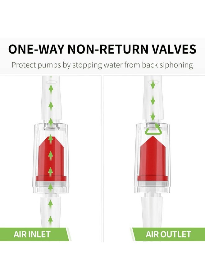 Pawfly Pawfly 6 PCS Aquarium Check Valves for Common Air Pumps Red Plastic 1-Way Non-Return Valves Pump Protectors for Standard 3/16 Inch Airline Tubing Fish Tank Accessories for Aeration Setup  - Image 4