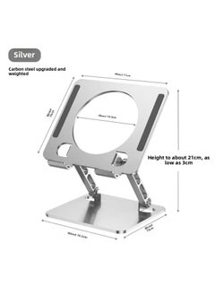 Tablet PC Bracket 360 Degree Rotating Metal Desktop Live Chicken Game Special Radiator Pad Support Frame-Color:Silver [folding Model + Game Cooling Bracket] Px02-Applicable Size:4-13 Inches