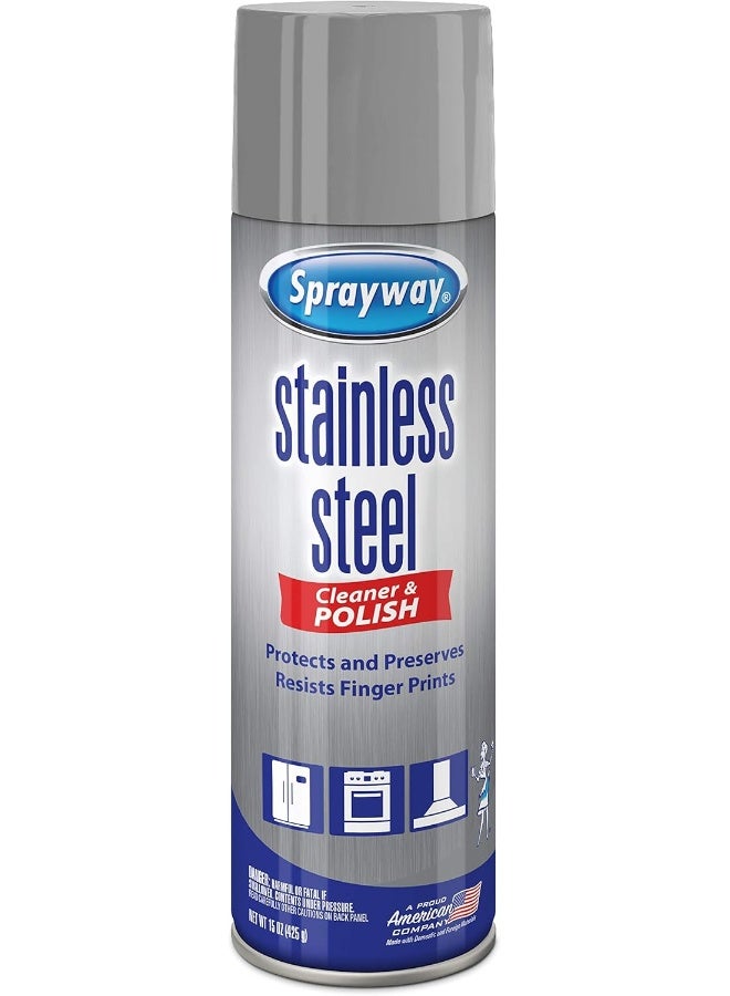 Sprayway Water-Based Stainless Steel Cleaner, 15 Fl Oz (Pack of 1) - Image 1