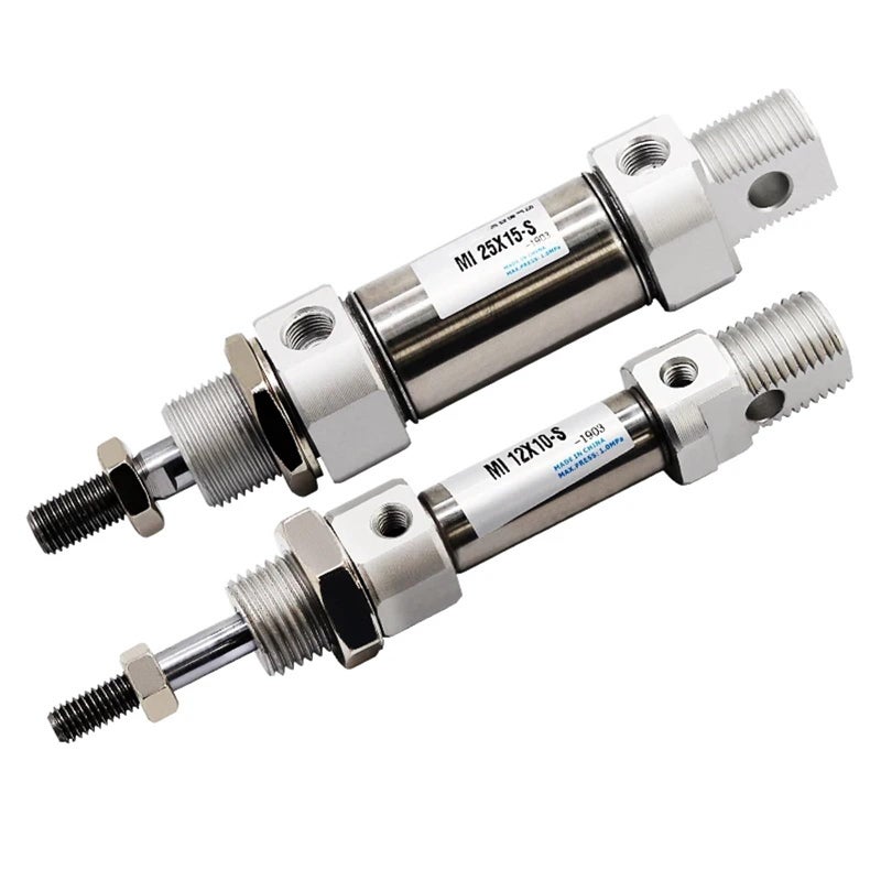 MI12 Series Small Pneumatic Stainless Steel Mini Cylinder Size MI12X15 - Image 2